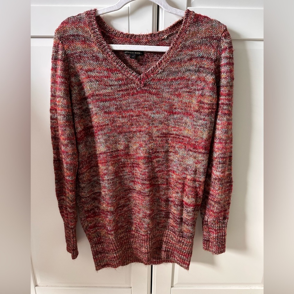 Buffalo David Bitton Marled V-Neck Sweater Size Large Cozy Knit